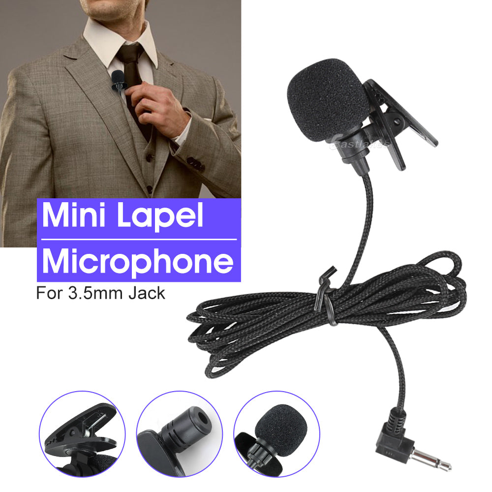 3.5mm AUX Lapel Mic Clip-on Mini Microphone - Eastlakes Electronics Sydney
